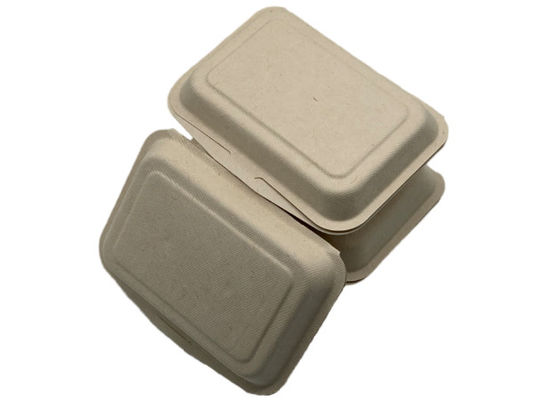 Biodegradable 7 ×5 Inch Bagasse Clamshell Containers 20g