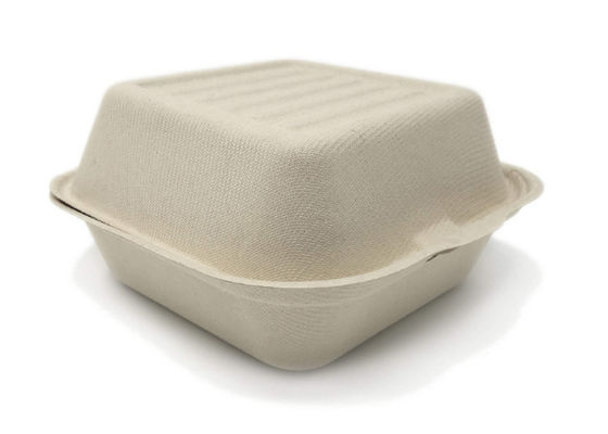 6x6 Inch Hamburger Biodegradable Takeout Containers